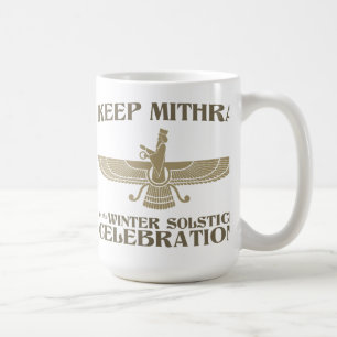 Bewaar Mithra in de winterpleisterfeestdag Koffiemok