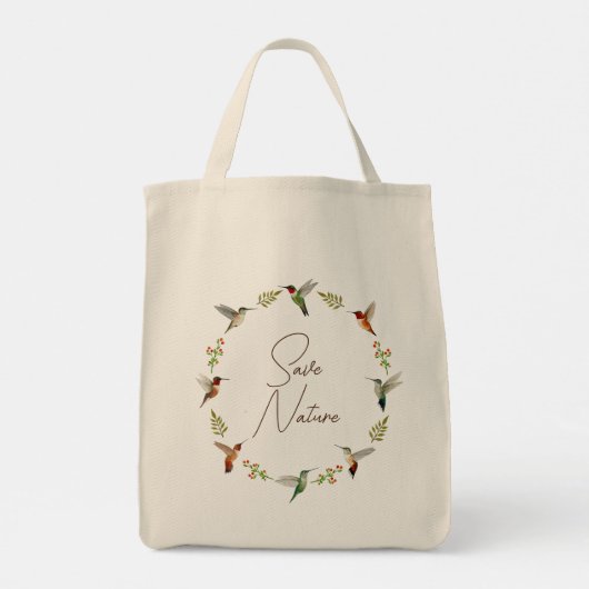 Bewaar Natuur kolibries Tote Bag (Achterkant)