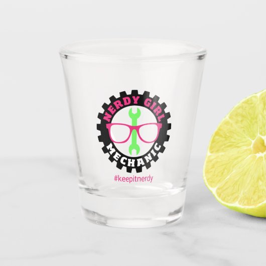 Bewaar Nerdy Shot glass Shot Glas (Voorkant)