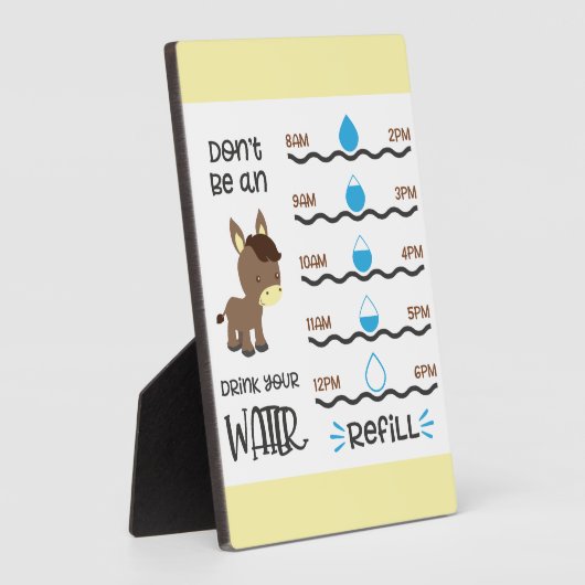 Bewaar of ontwerp je eigen — Easel Plaque Fotoplaat (Zijkant)