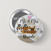 Bewaar of ontwerp je eigen knop Voeg je naam toe Ronde Button 5,7 Cm (Voorkant /achterkant)