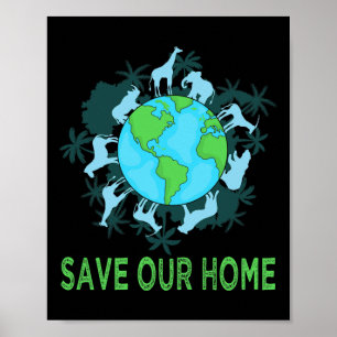 Bewaar onze aarde voor het behoud van het wild poster