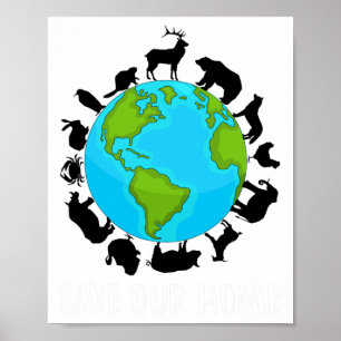 Bewaar onze aarde voor het behoud van het wild poster