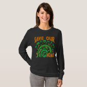 Bewaar onze aarde voor het behoud van het wild t-shirt (Voorkant volledig)