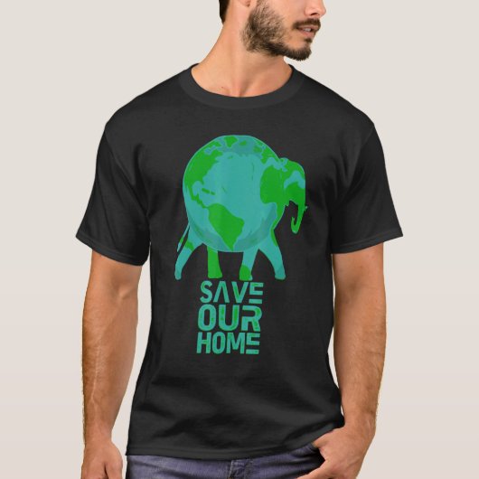 Bewaar onze aarde voor het behoud van het wild t-shirt (Voorkant)