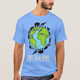 Bewaar onze aarde voor het behoud van het wild t-shirt