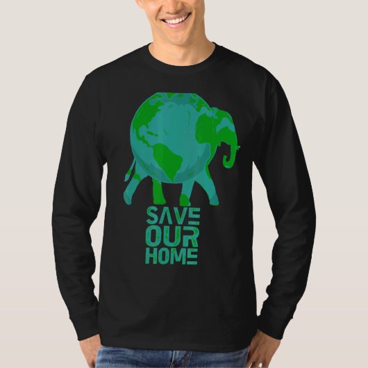 Bewaar onze aarde voor het behoud van het wild t-shirt (Voorkant)