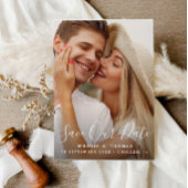 Bewaar onze datum Modern Elegant Overlay briefkaar Briefkaart