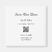 Bewaar onze datum Scan QR voor details naam datum  Magneet (Voorkant)