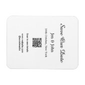 Bewaar onze datum Scan QR voor details naam datum  Magneet (Horizontaal)
