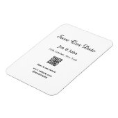 Bewaar onze datum Scan QR voor details naam datum  Magneet (Linkerzijde)