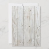 Bewaar onze datum Wood Calla Lelies Fotoaankondigi Kaart (Achterkant)