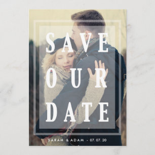 Bewaar onze datumbedekking De datum-fotokaart op Save The Date