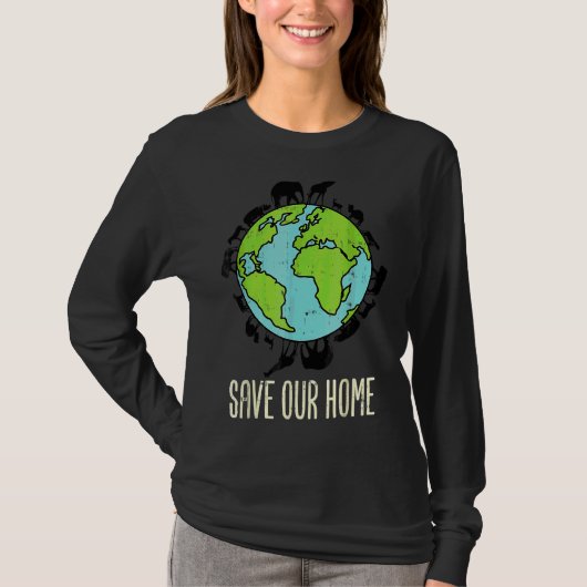 Bewaar onze dieren in het wild in het wild t-shirt (Voorkant)