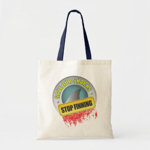 Bewaar onze haaien stoppen met zoeken tote bag