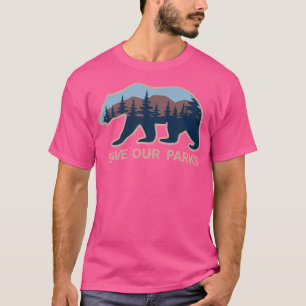 Bewaar onze nationale parken Behoud Beer Outdoor H T-shirt