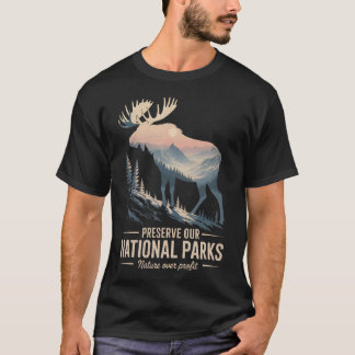 Bewaar onze nationale parken eland Red onze natie T-shirt