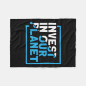 Bewaar onze planeet milieubescherming in onze PL Fleece Deken (Voorkant (Horizontaal))