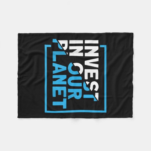 Bewaar onze planeet milieubescherming in onze PL Fleece Deken (Voorkant (Horizontaal))