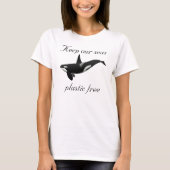 Bewaar onze Zee zonder plastic orca Killer Whale T-shirt (Voorkant)