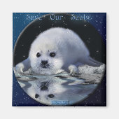 "BEWAAR ONZE ZEGELS!" Kunstmagneet Magneet (Voorkant)