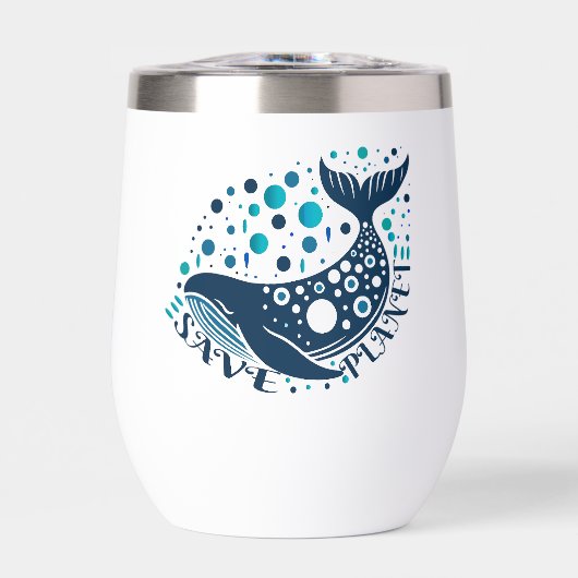 Bewaar Planet Whale-artwork voor eco-bewustzijn (Voorkant)