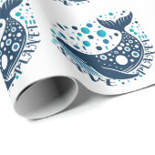 Bewaar Planet Whale-artwork voor eco-bewustzijn Cadeaupapier (Rol Hoek)
