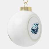Bewaar Planet Whale-artwork voor eco-bewustzijn Keramische Bal Ornament (Links)