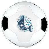 Bewaar Planet Whale-artwork voor eco-bewustzijn Voetbal (Gedraaid)