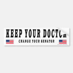 Bewaar uw arts uw Senator Bumpersticker
