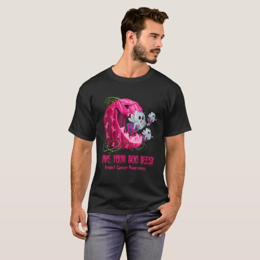 Bewaar uw boe bijen borstkankerbewustzijnsroze t-shirt (Voorkant volledig)