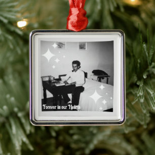 Bewaar, voor altijd in ons hart metalen ornament