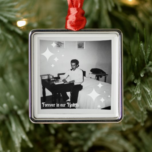 Bewaar, voor altijd in ons hart metalen ornament (Boom)