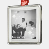 Bewaar, voor altijd in ons hart metalen ornament (Links)