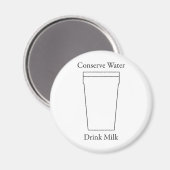 Bewaar Water Drink MELK Magneet (Voorkant / Achterkant)
