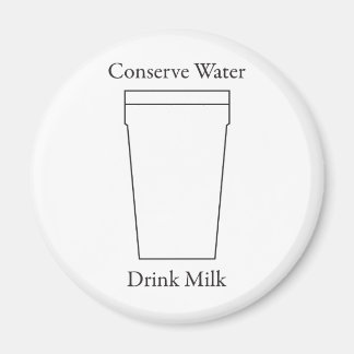 Bewaar Water Drink MELK Magneet