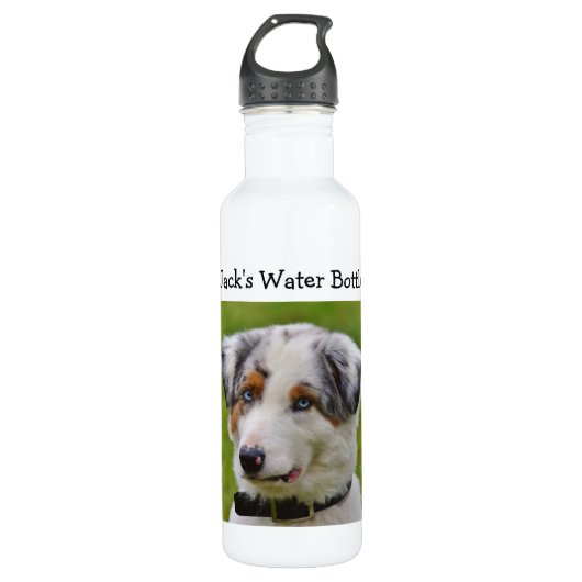 Bewaar water voor uw hond in deze gepersonaliseerd waterfles  (Voorkant)
