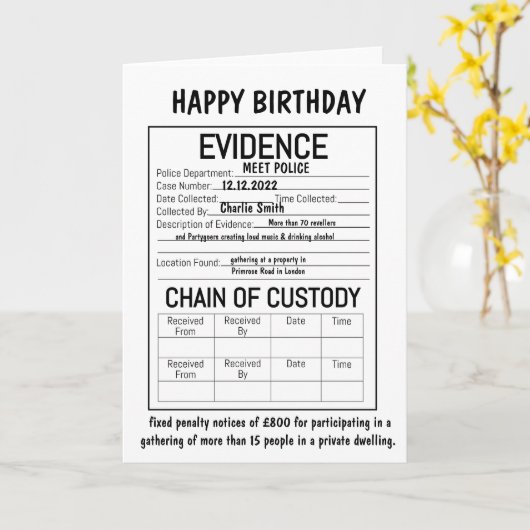 Bewaarbewijs kaart (Gele Bloem)