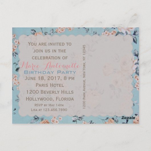 Bewaarbloemen - Briefkaart / RSVP / Uitnodigingen (Achterkant)