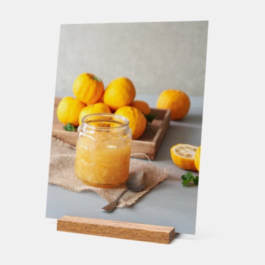 Bewaard voedsel gemaakt met yuja acryl bord (Hoek)