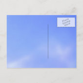 Bewaardatum vliegbestemming vliegtuig aankondigingskaart (Achterkant)