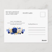 bewaardatum voor blauwgeel goud briefkaart (Achterkant)