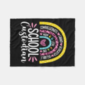 Bewaarder Batterij Levensduur School Janitor Rainb Fleece Deken (Voorkant (Horizontaal))