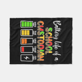 Bewaarder Batterijlevensduur School Bewaarder Fleece Deken (Voorkant (Horizontaal))