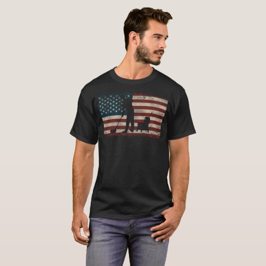 Bewaarder Bewaarder Amerikaanse vlag Amerikaanse v T-shirt (Voorkant volledig)