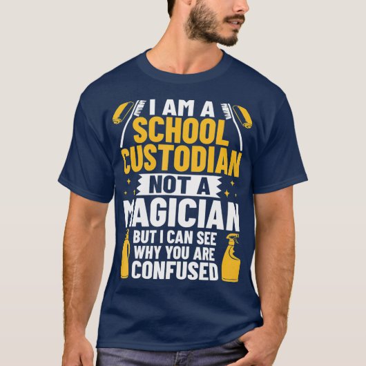Bewaarder Kostuum Verzorger Kleding School T-shirt (Voorkant)