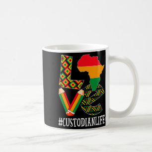 Bewaarder Liefdeskaart Afro-Amerikaanse Zwarte Ges Koffiemok