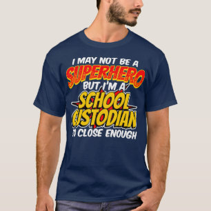Bewaarder Super Hero Grappige School Bewaarder T-shirt