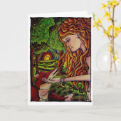 bewaarder van de voskaart kaart (Gele Bloem)