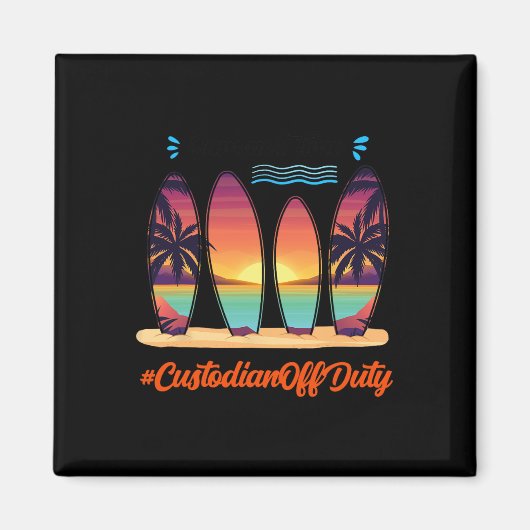 Bewaarder van dienst zomertijd einde schooljaar magneet (Voorkant)